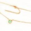 Clotth Stainless Steel Opal Pendant Necklace for Women | Created Opal Cubic Zirconia Delicate Choker | Round Opal Necklace - 4 of 4