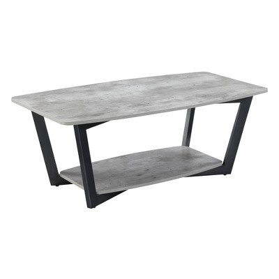 Graystone Coffee Table Faux Birch/Slate Gray - Breighton Home