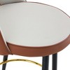 Sapphtopaz Swivel Bar Stools Set of 2 Upholstered Bar Chair with Metal legs Mid-Back Counter Height Dining Chair for Kitchen, Living Room - 4 of 4