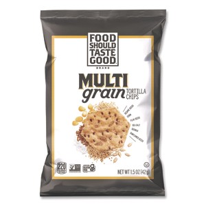 Food Should Taste Good Tortilla Chips, Multigrain with Sea Salt - Case of 24 - 1.5 oz - 1 of 1