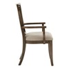 Set of 2 Janelle Dark Walnut Finish and Fabric Dining Arm Chairs Brown - Inspire Q: Upholstered, Rubberwood, Beige - 4 of 4