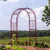 Evergreen Montebello Iron Garden Arbor, Americana Red - 3 of 4