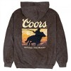 Mens Coors Cow Western Sunset Mineral Wash Pull-Over Hoodie - 3 of 4