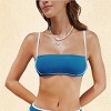 Women's Chic Sporty Textured Contrast Trim Bikini Top - Cupshe - 4 of 4