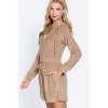 Slickblue Women's Terry Towelling Hoodie Jacket, Zip Up with Drawstring, Long Sleeve, Mocha/Olive/Stone Blue, Size S-L - 4 of 4