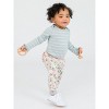 RuffleButts Baby Girls Ruched Bow Leggings - 3 of 4