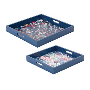Melrose Decorative Holiday Tray (Set of 2) - 1 of 3