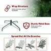 YOOCOZZ Trendy Christmas  Decor- Green Pencil Xmas Tree with Warm White LED Lights, Slim PVC Tips, Compact Design, Stable Metal Stand, Easy Setup - 3 of 4