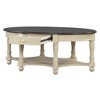 NicBex Farmhouse Storage Coffee Table, 2-Tier Design with Half Open Compartment, Rustic Side Table for Living Room Bedroom - 2 of 4