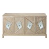 4-Door Cabinet With Mirrored Decorative Doors, Easy Assembly Storage Cabinet With Featuring 2-Tier Storage - 2 of 4