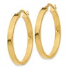 Black Bow Jewelry 3mm x 30mm 14k Yellow Gold Polished & D/C Edge Round Hoop Earrings - 2 of 4