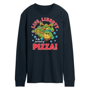 Men's - Teenage Mutant Ninja Turtles - Life Liberty Pursuit Of Pizza Long Sleeve Graphic T-Shirt - 1 of 4