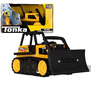 Tonka Steel Classics - Bulldozer - Made with Steel & Sturdy Plastic, Yellow Friction Powered Toy Construction Truck - 1 of 4