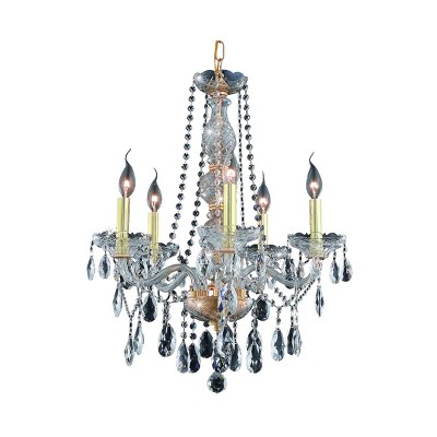 Mini Gold Chandelier with Clear Royal Cut Crystal Trim