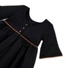 Hope & Henry Girls' Ruffle Sleeve Ponte Dress with Suede Detail, Toddler - 2 of 4