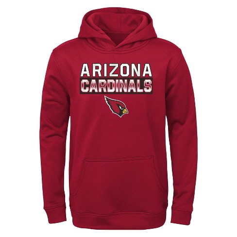 NFL Arizona Cardinals Boys' Long Sleeve Performance Hooded Sweatshirt - XS
