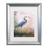 Trademark Fine Art -Jean Plout 'Heron In The Reeds' Matted Framed Art - 2 of 3