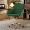 NicBex Office Chair Modern Height Adjustable Ergonomic Chair Computer Chair with 5 Casters and Golden Base for Office, Study, Bedroom, Green - 2 of 4