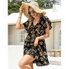 Clearlove Women's Ruffle Babydoll Dress Long/Short Sleeve V Neck High Waist Botton Casual Loose Flowy Swing Pleated Tunic Dress - 2 of 4