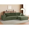 108'' L-Shaped Sectional Sofas with Full Foam Cushioning and No Assembly Required, Left Facing Sleeper Couch for Living Room or Bedroom - 2 of 4