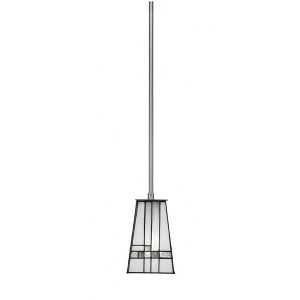 Toltec Lighting Apollo 1 - Light Pendant in  Graphite with 5" Square New Deco Art Glass Shade - 1 of 1