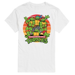 Men's - Teenage Mutant Ninja Turtles - Retro Sunset Circle Short Sleeve Graphic T-Shirt - 1 of 4