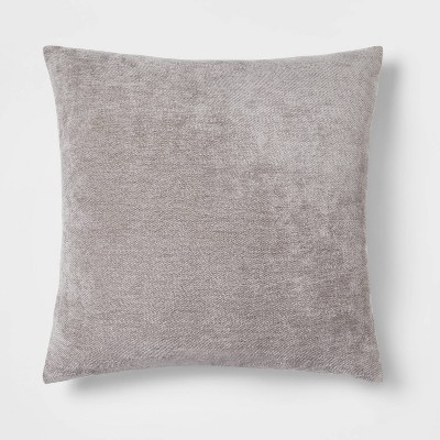 Oversized Chenille Square Throw Pillow Gray - Threshold