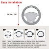 iMountek"Universal 14.5-15in Fiber Leather Steering Wheel Cover, Breathable, Anti-Slip, Odor-Free Protector"Black &Red - 2 of 4
