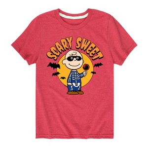 Boys' - Peanuts - Scary Sweet Short Sleeve Graphic T-Shirt - 1 of 4