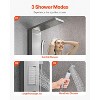 VEVOR Shower Panel Tower System with Rainfall Shower Head, 53 in Brushed Stainless Steel Shower Column, 3-Function Faucet, Silver - 4 of 4