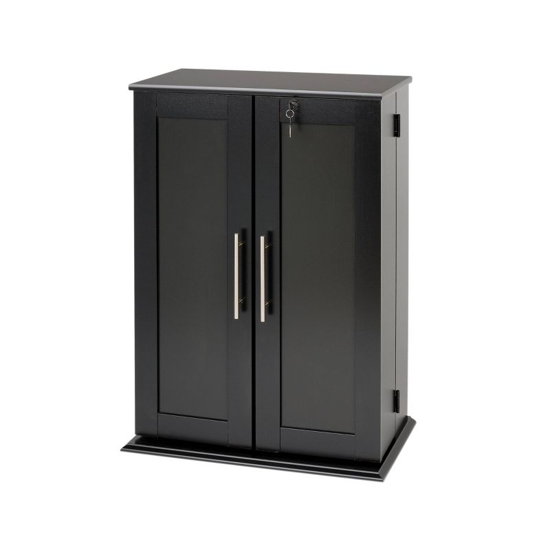 Locking Media Storage Cabinet with Shaker Doors - Prepac, 1 of 7