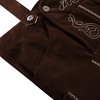Men's Retro Faux Leather Embroidered Bib Shorts Outfit Leather Trousers - 3 of 3