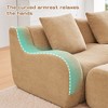 GDFStudio Irene Modern 4-Seater Teddy Upholstered with Curved Armrest and 4 Pillows - 4 of 4