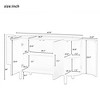 Curved Design Light Luxury Sideboard with Adjustable Shelves - 4 of 4