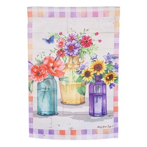 Evergreen Patchwork Garden Suede Garden Flag 12 x 18 Inches Indoor Outdoor Decor - 1 of 1