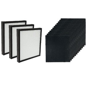 Nispira True HEPA with Activated Carbon Pre Filter Replacement WK01234QPC For Oreck Airvantage WK10002QPC, Plus Pet WK10052QPC Air Purifiers 3 Packs - 1 of 4