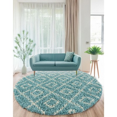 Unique Loom Trellis Shag Ruth Trellis Indoor Woven Area Rug