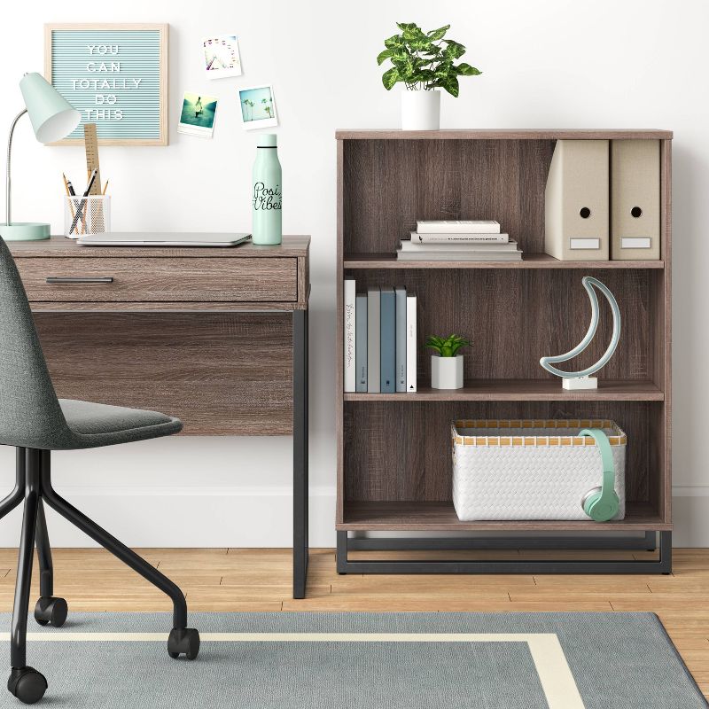 Mixed Material Writing Desk Gray - Room Essentials&#8482;, 3 of 8