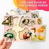 QUOKKA Wooden Puzzles Set for Toddlers 1 2 3 – 4 Set Pegged Puzzles for Kids Ages 2-4 - 4 of 4
