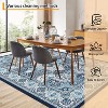Acekool Modern Geometric Trellis Washable Area Rug, Non-Slip Low-Pile Indoor Carpet for Living Room, Bedroom, Dining Room, Office - 3 of 4