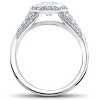 Pompeii3 3/4 ct Lab Created Diamond Vintage Halo Zoe Engagement Ring White Gold 14k - 2 of 4