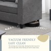 91" Modern Upholstered L-Shaped Sectional Sofa with 3 Pillows for Living Room or Apartment - 4 of 4