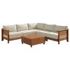 Alaterre Furniture 2pc Barton Outdoor Patio Weather Resistant Furniture Set with Sectional & Lift Top - 2 of 4