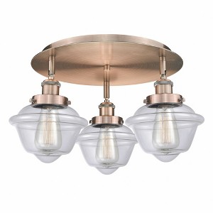 Oxford - 3 Light Flush Mount In Art Deco Style-8 Inches Tall and 18.25 Inches Wide - 1 of 1