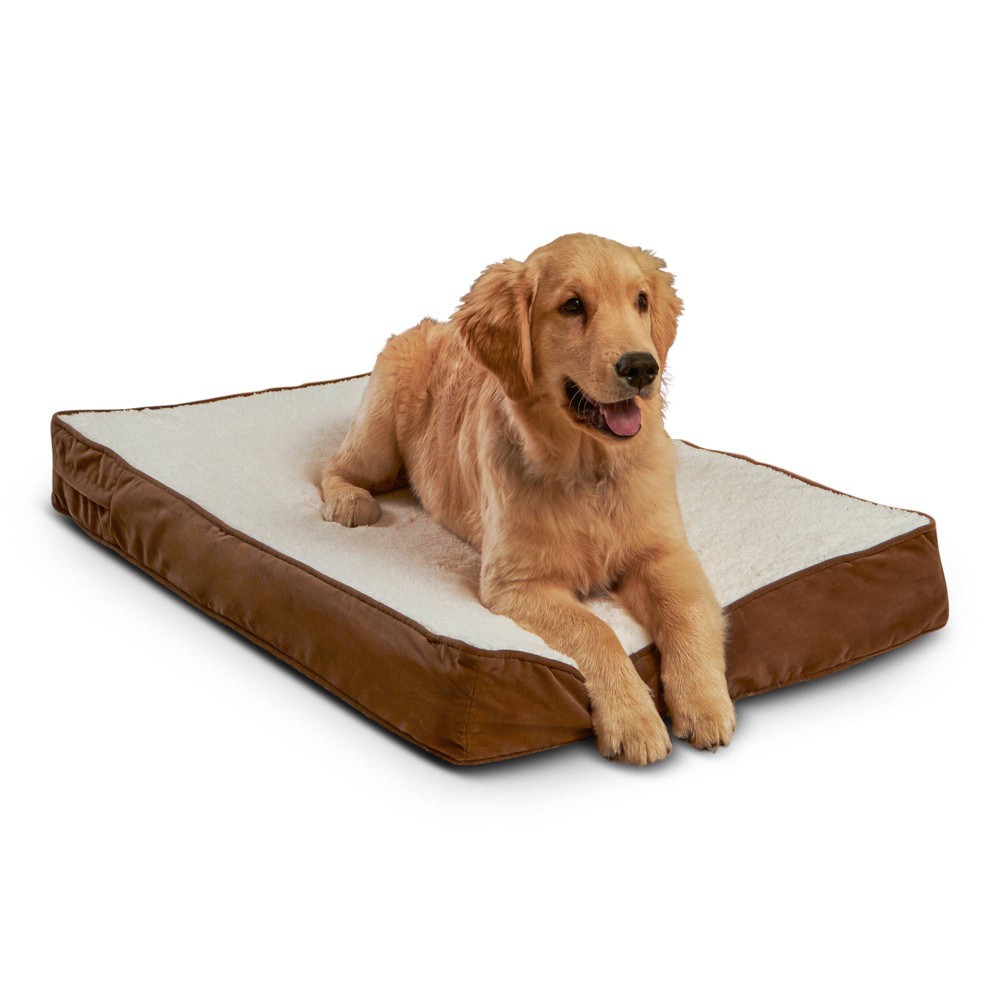 Photos - Bed & Furniture Kensington Garden Oscar Orthopedic Rectangle Dog Bed - S - Latte/Birch