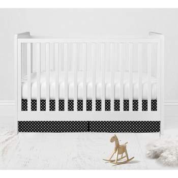 Bacati - Pin Dots Crib/Toddler Bed Skirt - White/Black