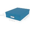Bigso Oskar Fiberboard Label Frame Document Letter Box - File Organizer Box for Paperwork - Document Storage with a Lid - 3 of 4