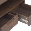 WyndenHall Devlin Mid-Century Low TV Stand for TVs up to 65" Walnut Brown : Hardwood Media Console with Metal Hardware - 4 of 4
