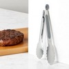 Unique Bargains Serving Tongs Lace Edge Food Tong 7-Inch Dishwasher Safe Stainless Steel Silicone 1Pcs - 2 of 3