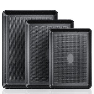 VAVSEA Cookie Sheet Set of 3, Speckled Baking Sheet Set, Carbon Steel Heavy Nonstick Sheet Pan Set for Oven, Size 17.4/15/13.4 Inch - 1 of 4
